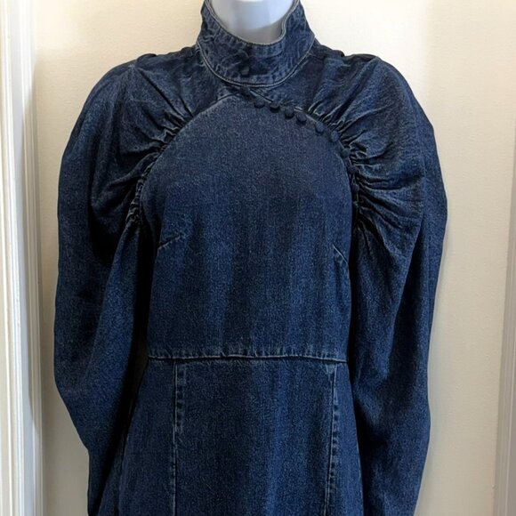 ROTATE Birger Christensen Kim Denim Mini Dress Sz XS - Picture 7 of 14